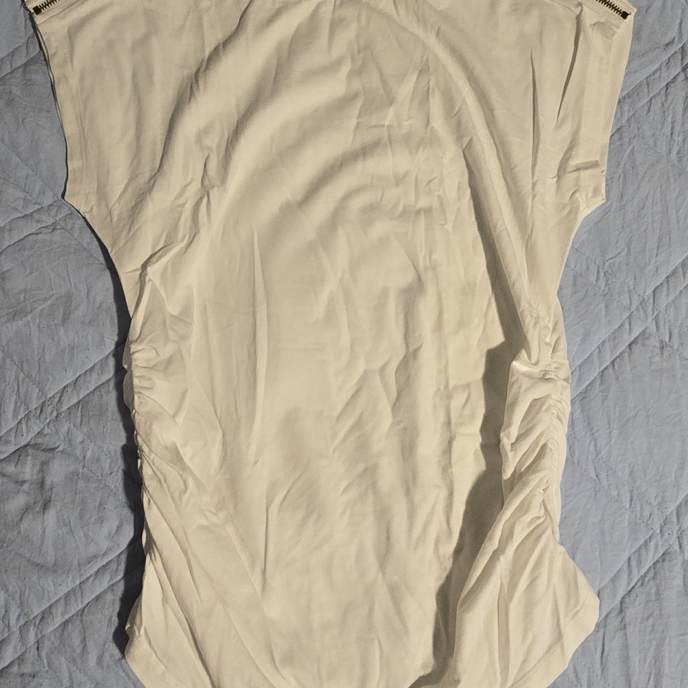 Michael Kors Cream Ruched Blouse